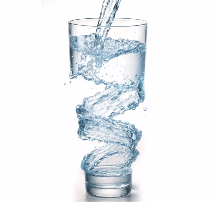 Glas water rolgordijn keuken - TenStickers