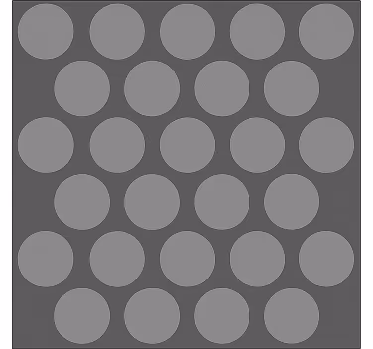 Getextureerde grijze cirkels raambekleding badkamer - TenStickers