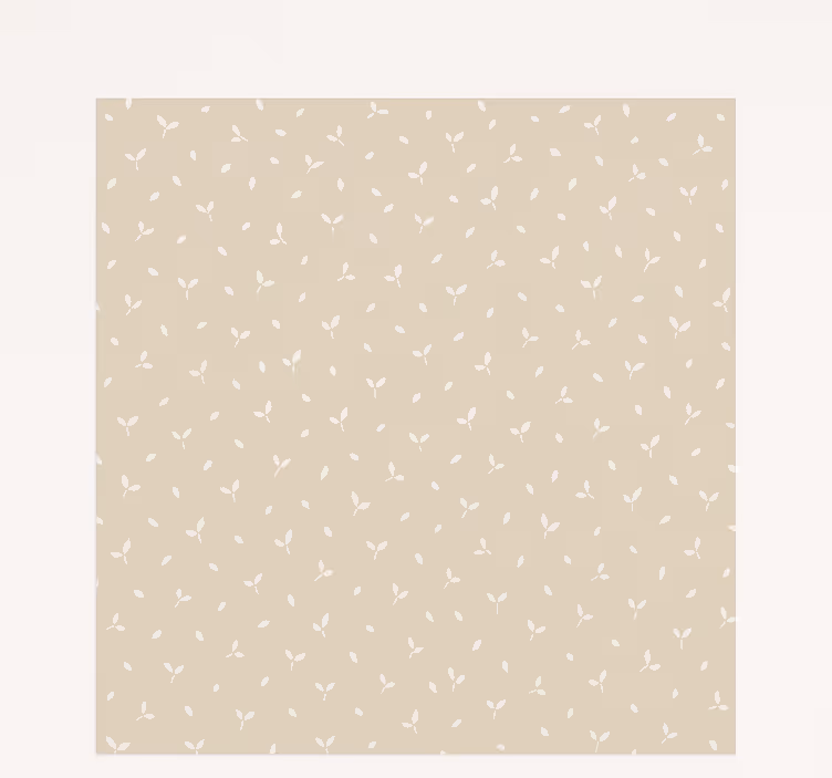 Beige bladerenmotief rolgordijn kinderkamer - TenStickers