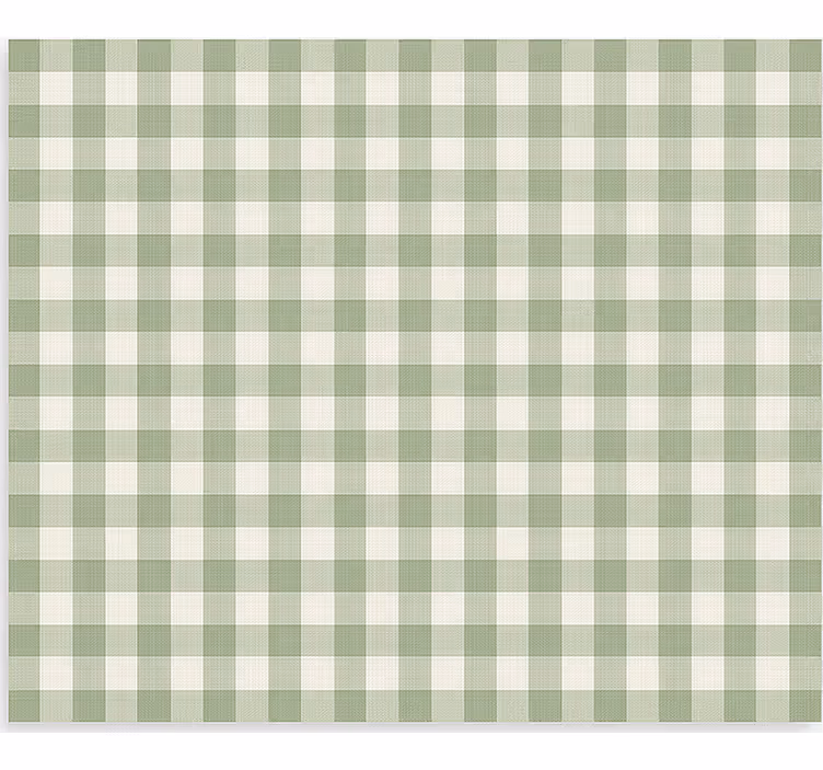 Groen doekpatroon rolgordijn keuken - TenStickers