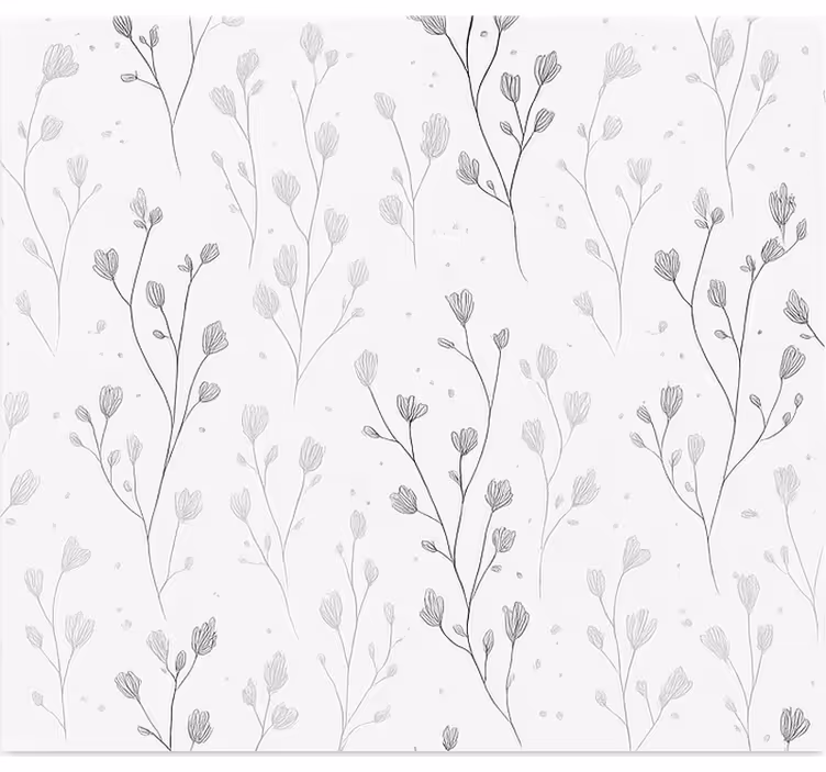 Minimalistische botanische takken rolgordijn woonkamer - TenStickers