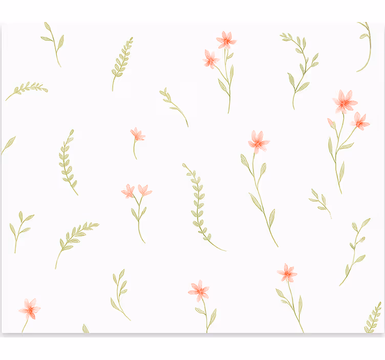 Pastel weidebloemen rolgordijn kinderkamer - TenStickers