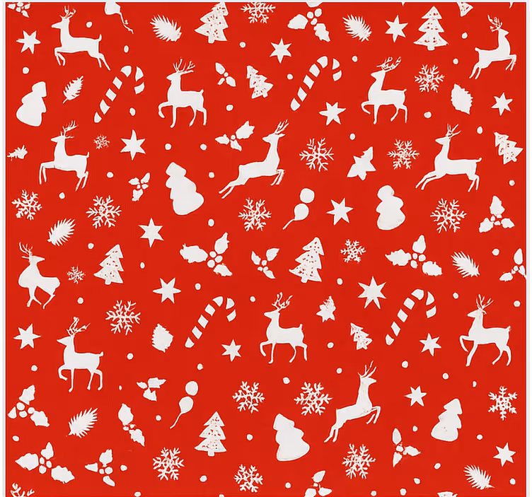 Pastel kerstman patroon rolgordijn woonkamer - TenStickers