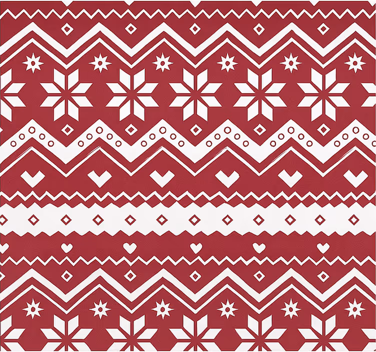 Rood-witte kerst rolgordijn woonkamer - TenStickers