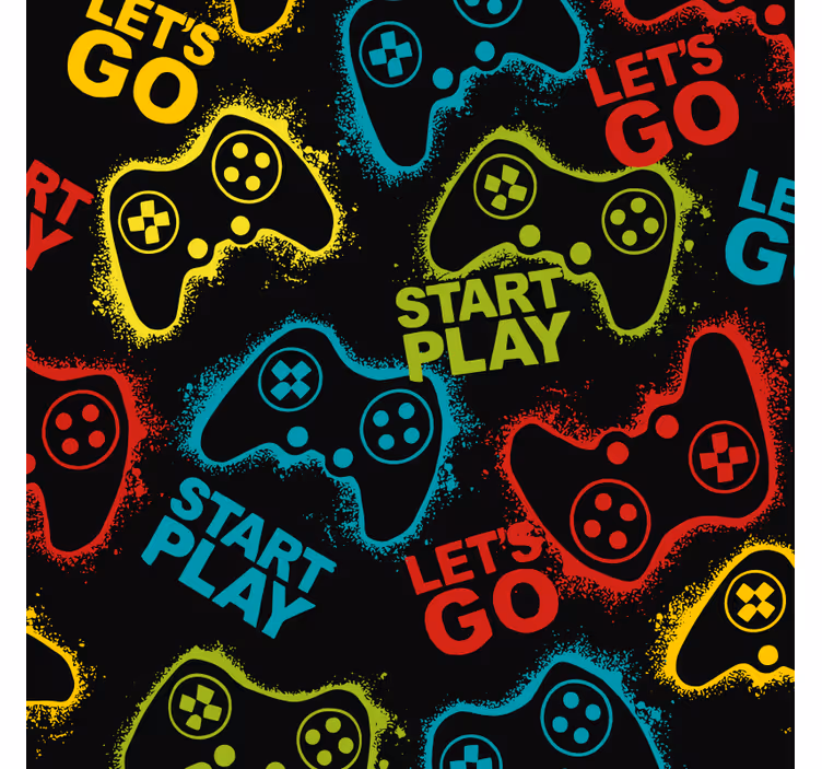 Start play controllers gamer rolgordijn - TenStickers