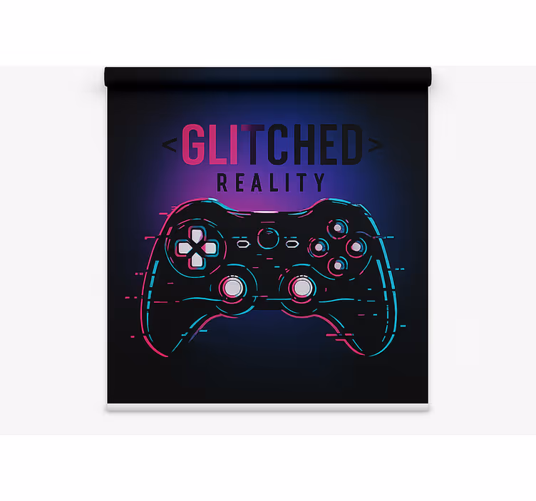 Defecte reality-controller gamer rolgordijn - TenStickers