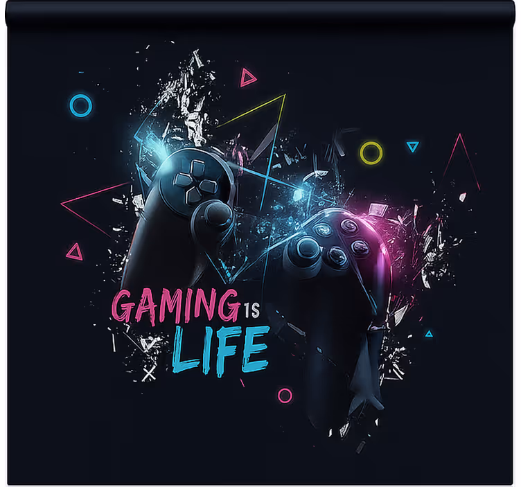 Gamen is leven gamer rolgordijn - TenStickers
