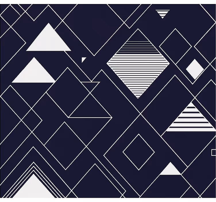Marine geometrie rolgordijn tienerkamer - TenStickers
