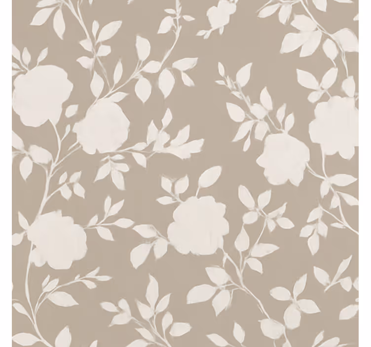 Beige sierlijke bloemen rolgordijn tienerkamer - TenStickers