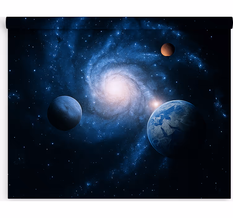 Kosmisch spiraalstelsel rolgordijn tienerkamer - TenStickers