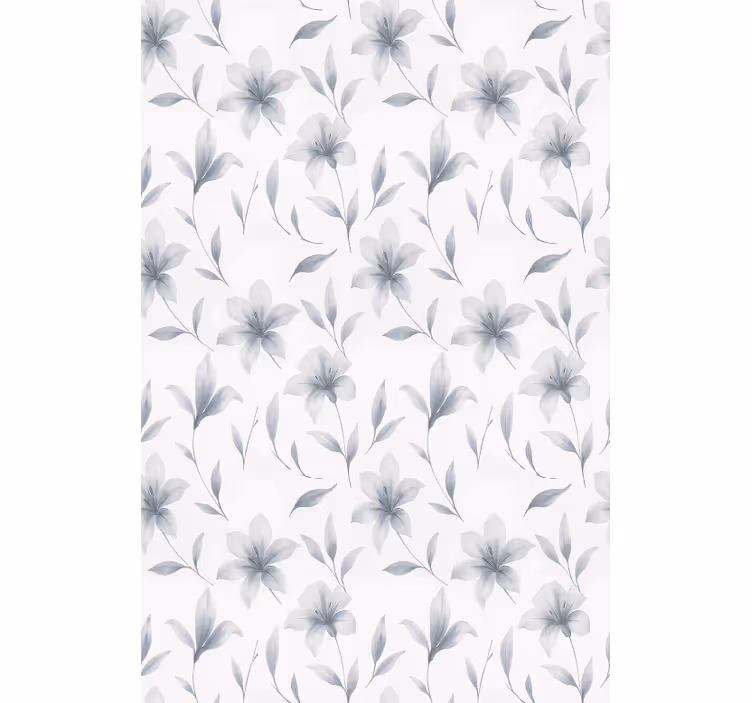 Aquarel lelies bloemen eetkamer rolgordijn - TenStickers