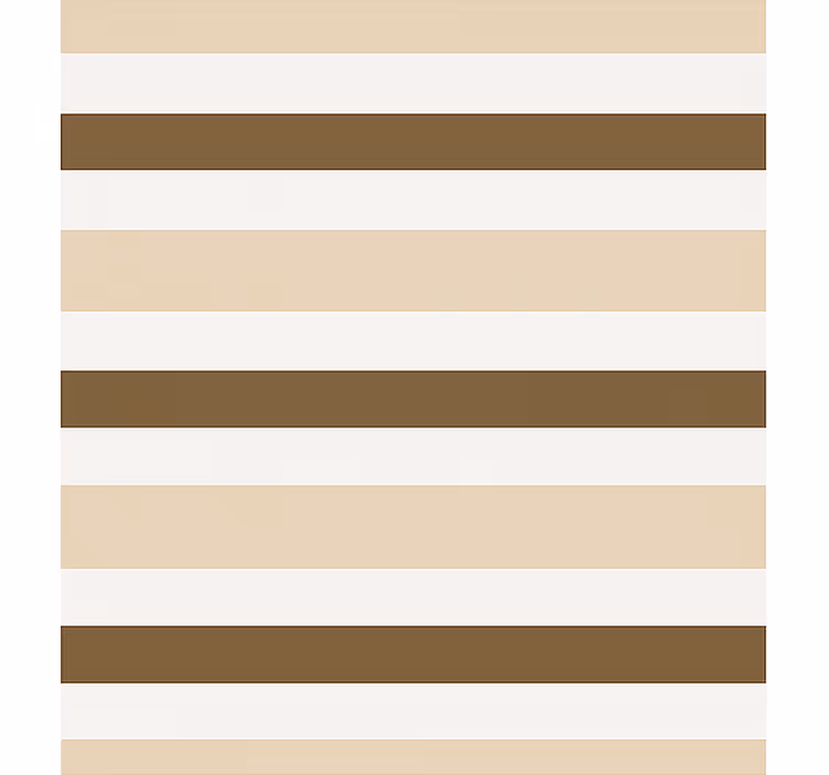 Bruin beige strepenpatroon eetkamer rolgordijn - TenStickers