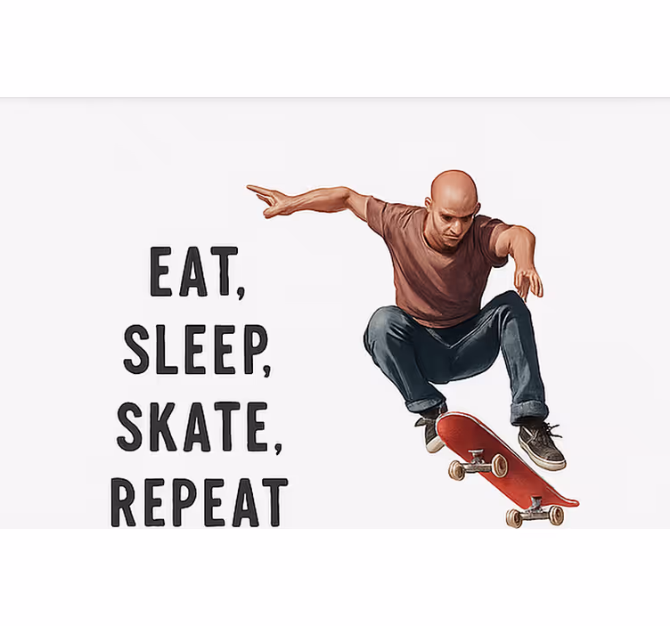 Skateboardprint rolgordijn tienerkamer - TenStickers