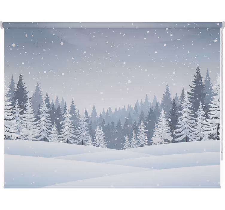 Raambekleding scandinavisch winterbos scène - TenStickers