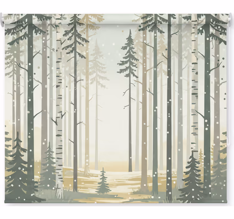 Raambekleding scandinavisch rustgevend scandinavisch bos - TenStickers