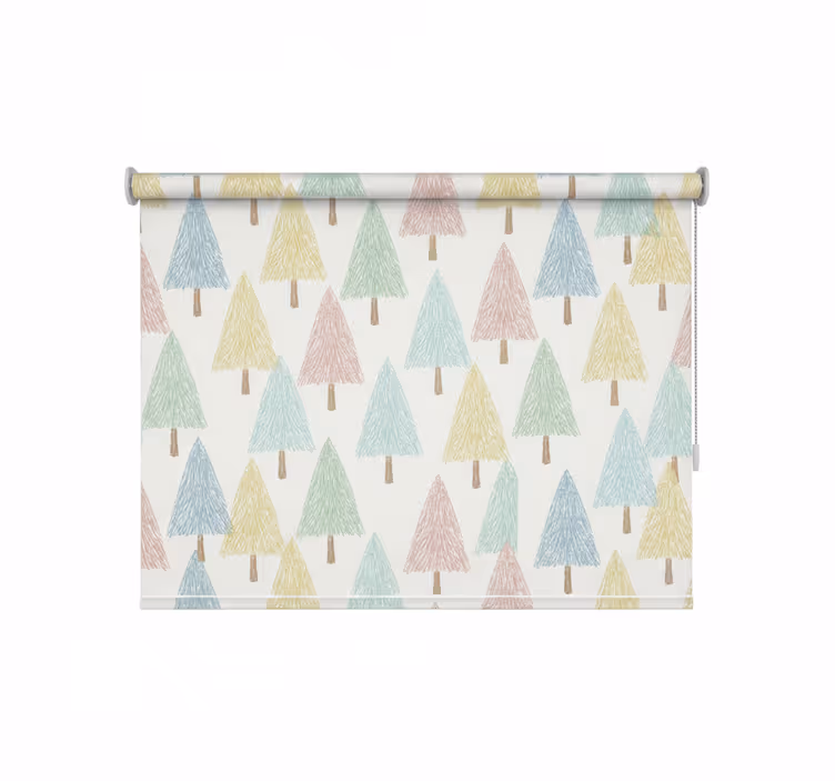 Raambekleding scandinavisch pastel nordic bomen - TenStickers