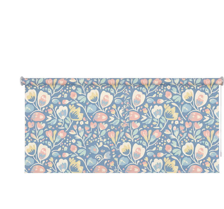 Raambekleding scandinavisch pastel nordic bloemen - TenStickers