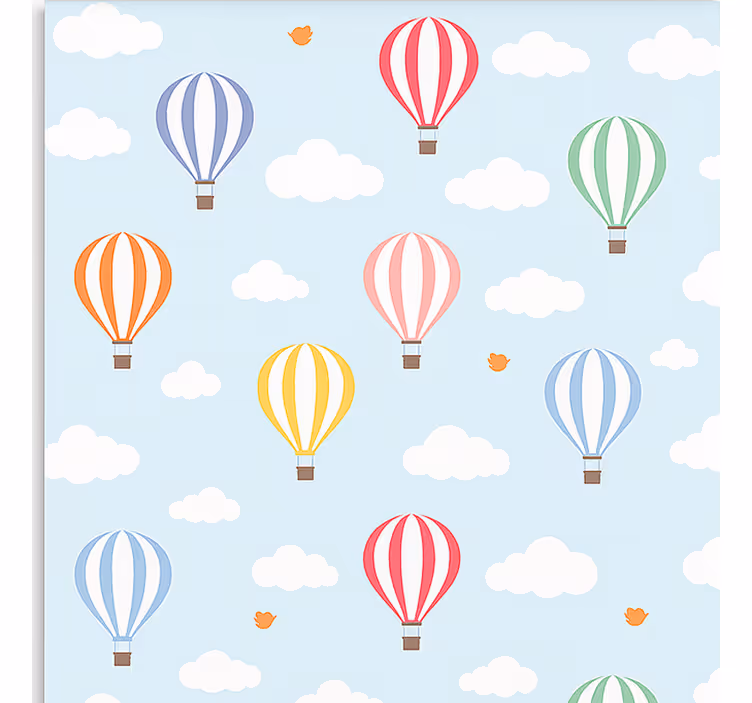 Raambekleding scandinavisch pastel kleur ballonnenrit - TenStickers
