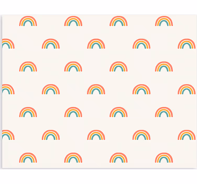 Raambekleding scandinavisch kleurrijke watervallen - TenStickers