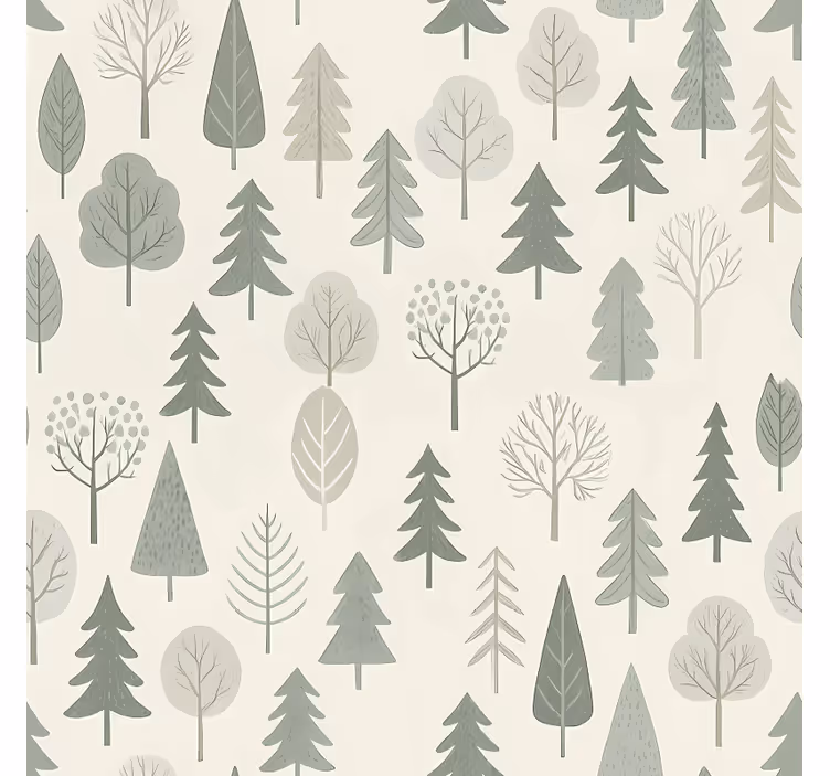 Raambekleding scandinavisch rustgevend scandinavisch bos - TenStickers
