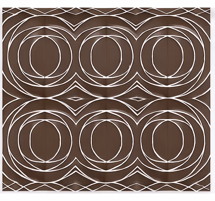 Raambekleding scandinavisch moderne verweven cirkels - TenStickers
