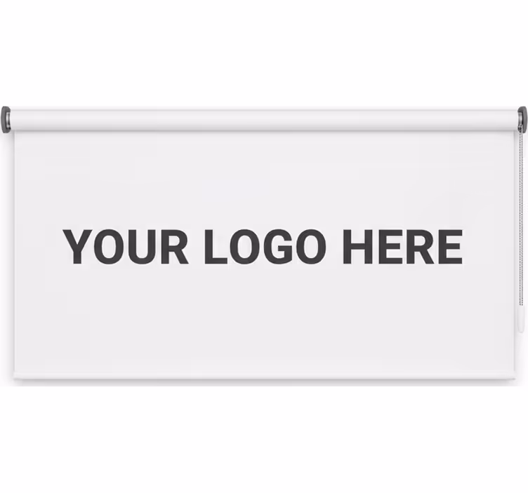 Rolgordijn kantoor met bedrijfslogo op maat - TenStickers