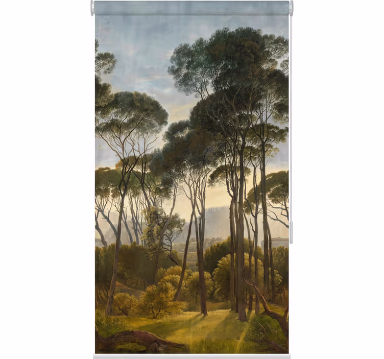 Rolgordijn bomen stille tropische palmen - TenStickers