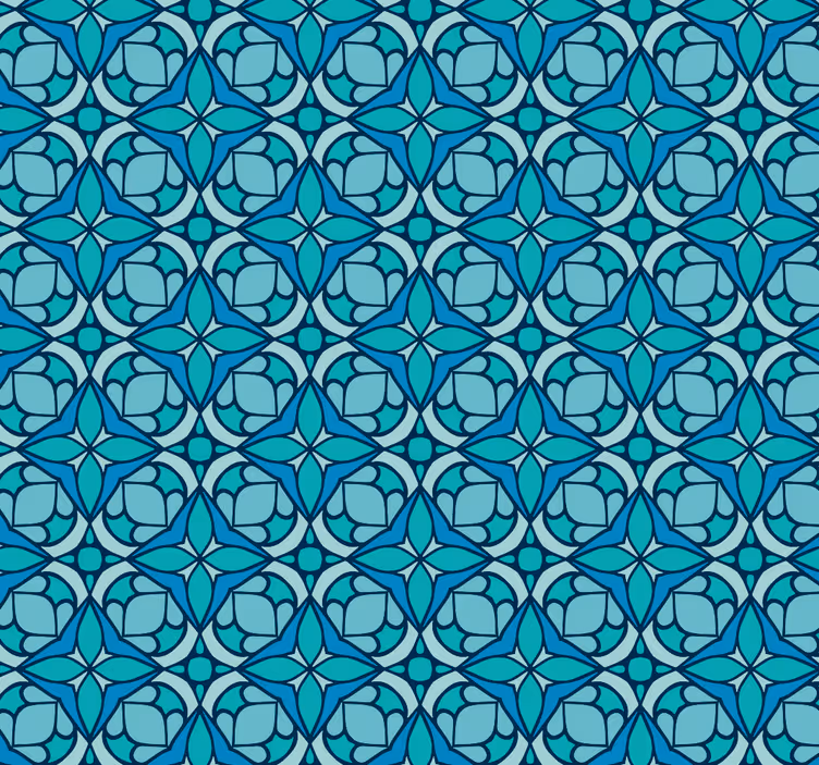 Raambekleding badkamer geometrisch ornate patroon - TenStickers