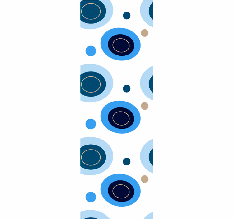 Thuis kantoor raambekleding blauwe stippen bloemenpatroon - TenStickers