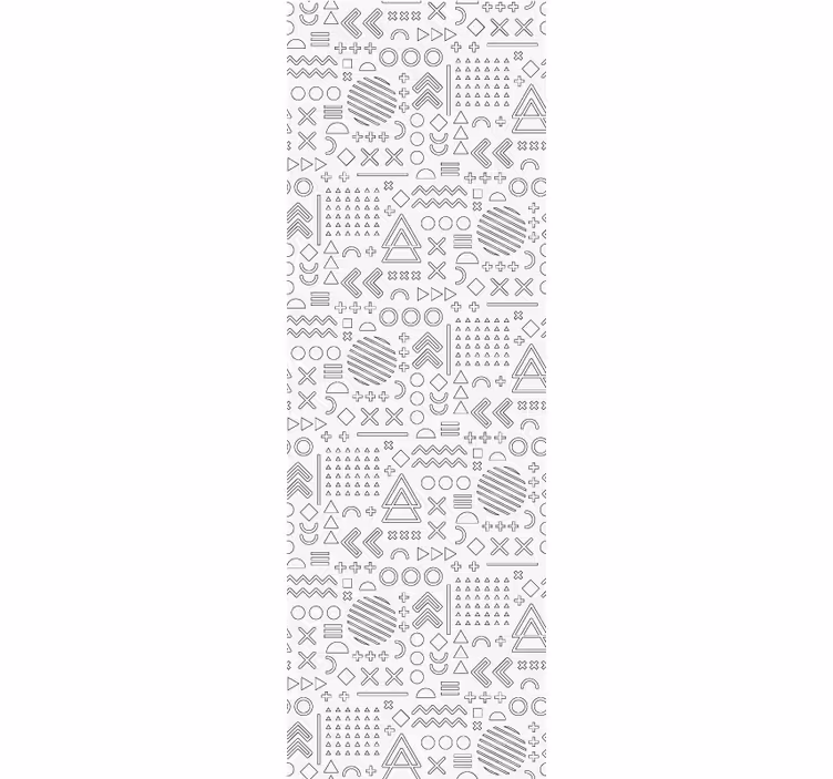 Thuis kantoor raambekleding geometrische schetsen patroon - TenStickers