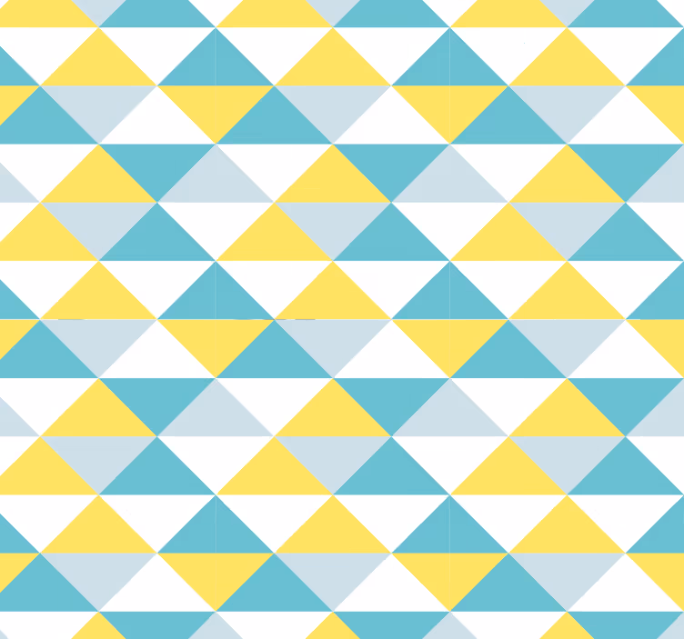 Thuis kantoor raambekleding gele en blauwe geometrische tegel - TenStickers