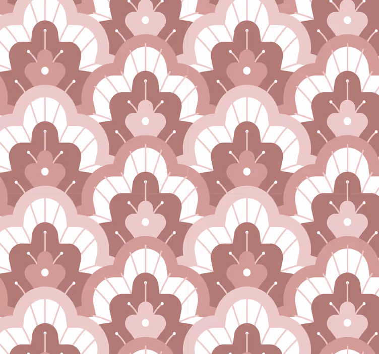 Eetkamer rolgordijn vintage roze - TenStickers