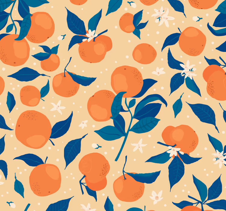 Rolgordijn keuken oranjebloesem - TenStickers