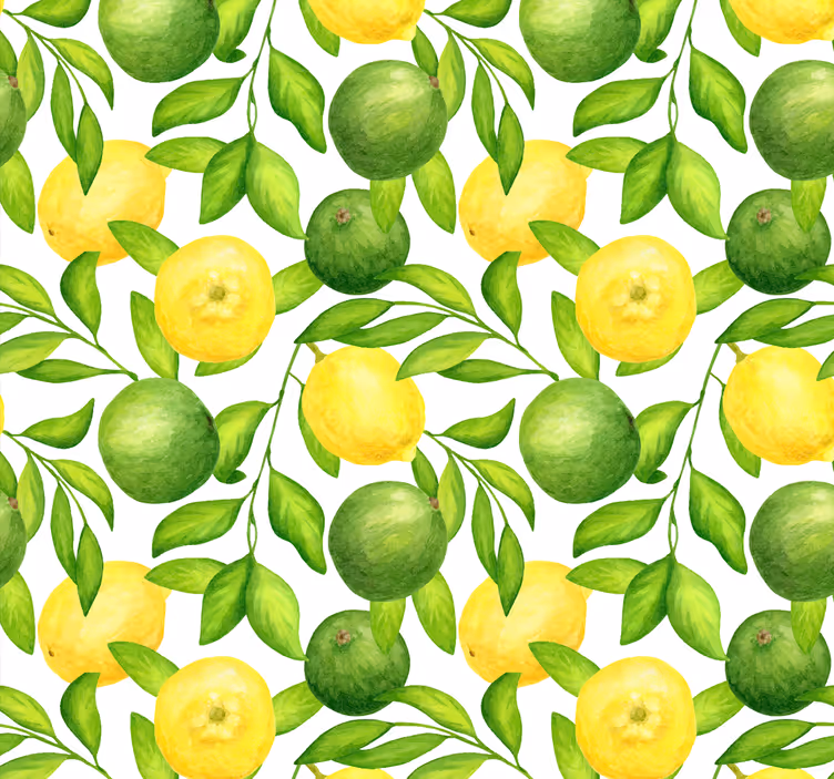 Rolgordijn keuken citrus fruit patroon - TenStickers