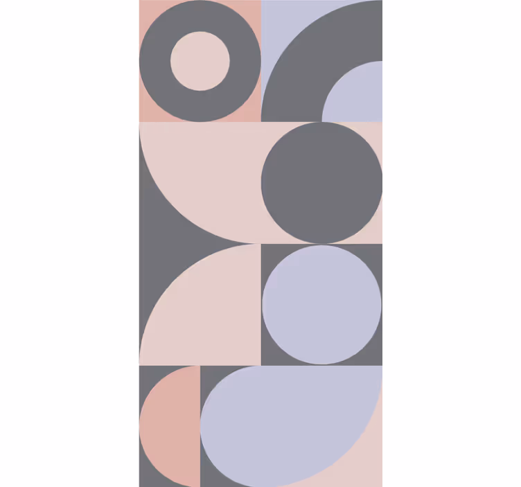 Rolgordijn keuken geometrische cirkels patroon - TenStickers