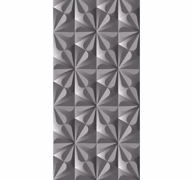 Rolgordijn keuken met vintage geometrisch bloemenpatroon - TenStickers