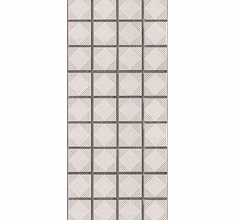 Rolgordijn keuken witte minimalistische abstracte tegels - TenStickers