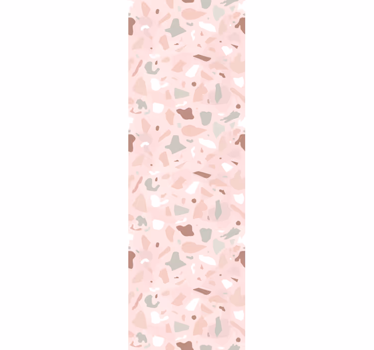 Rolgordijn keuken roze tinten terrazzo patroon - TenStickers
