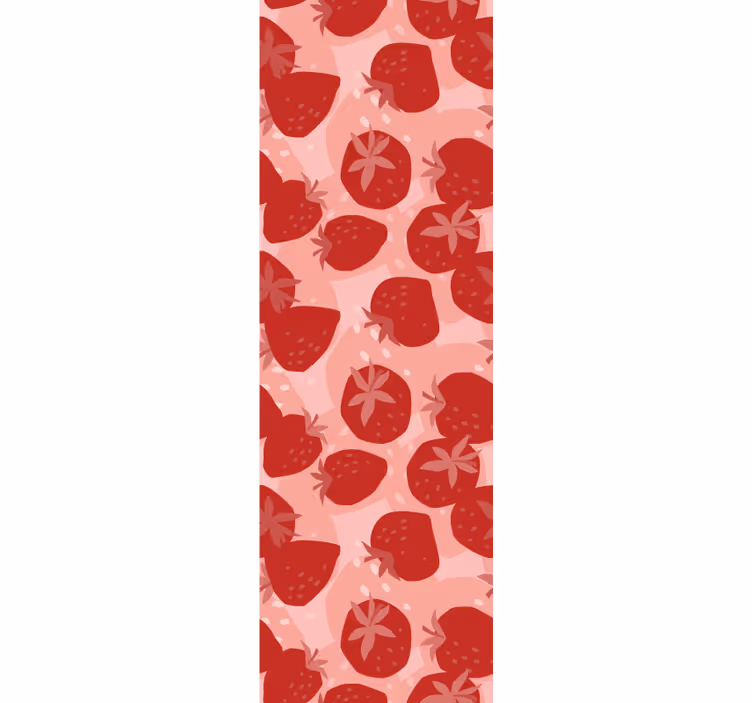Rolgordijn keuken abstract naadloze rode aardbeien - TenStickers