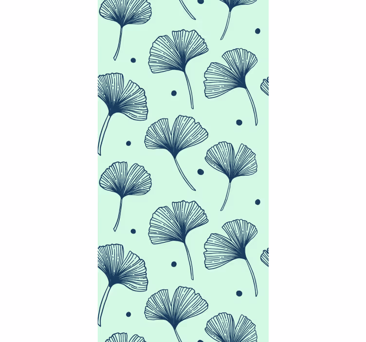 Rolgordijn keuken bloempatroon blauwe kleur - TenStickers