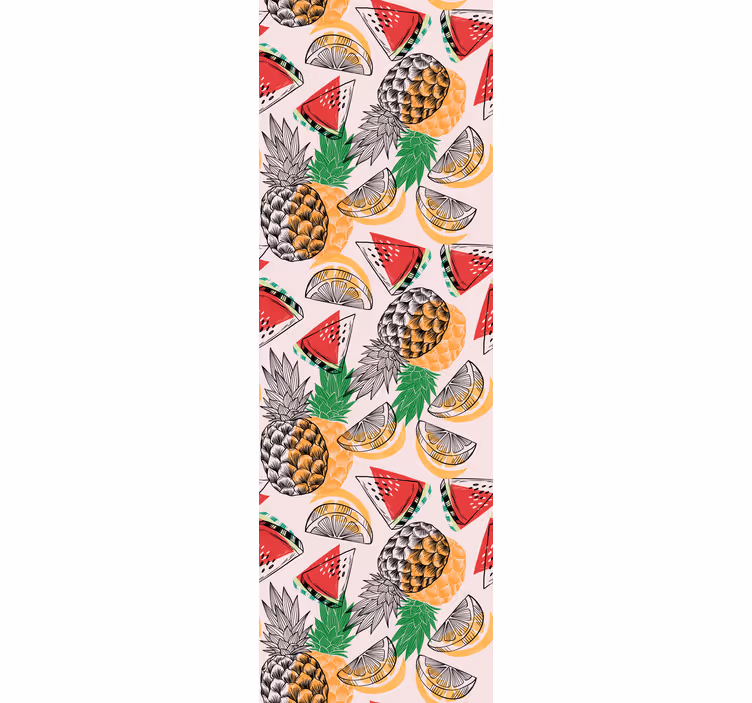 Rolgordijn keuken zomerprint ananas - TenStickers