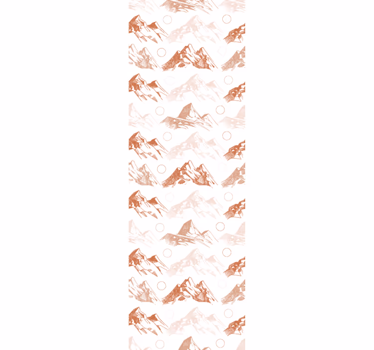 Eetkamer rolgordijn terracotta bergen patroon - TenStickers