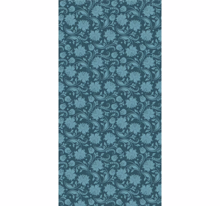 Eetkamer rolgordijn geheimen van de tuin blauw - TenStickers