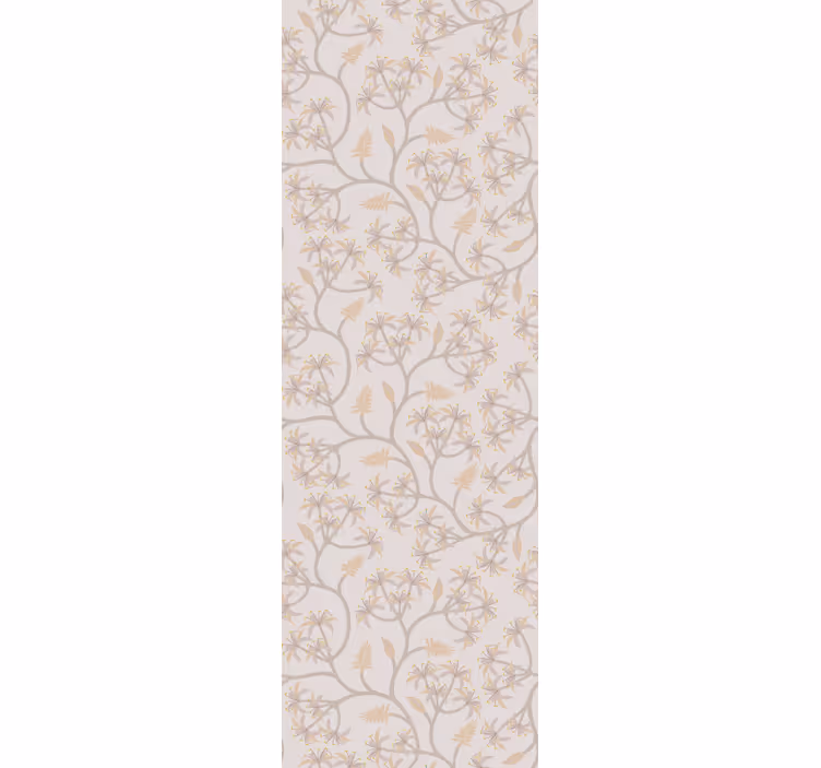 Eetkamer rolgordijn elegante bloemen op takken - TenStickers
