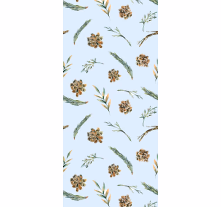Eetkamer rolgordijn aquarel bloemen blauw - TenStickers