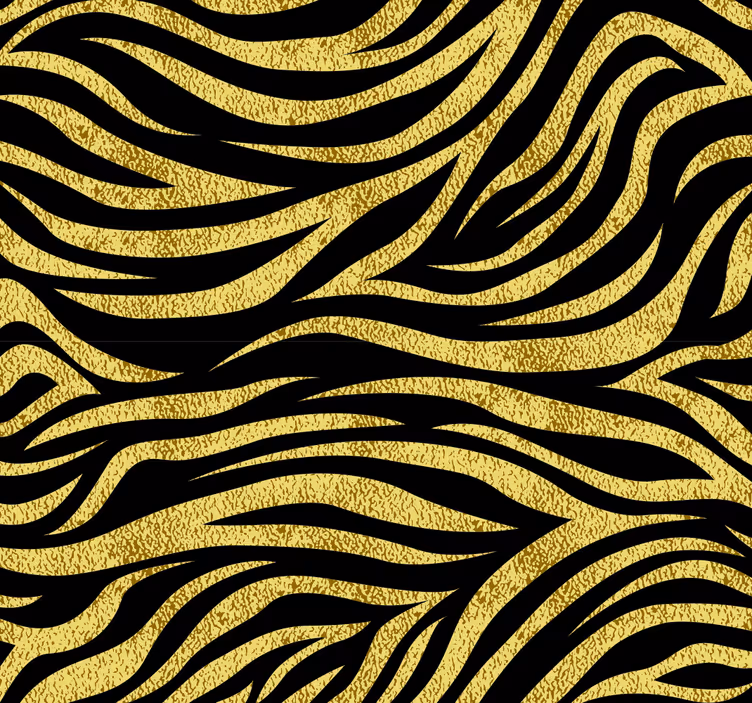 Eetkamer rolgordijn gouden zebra patroon - TenStickers