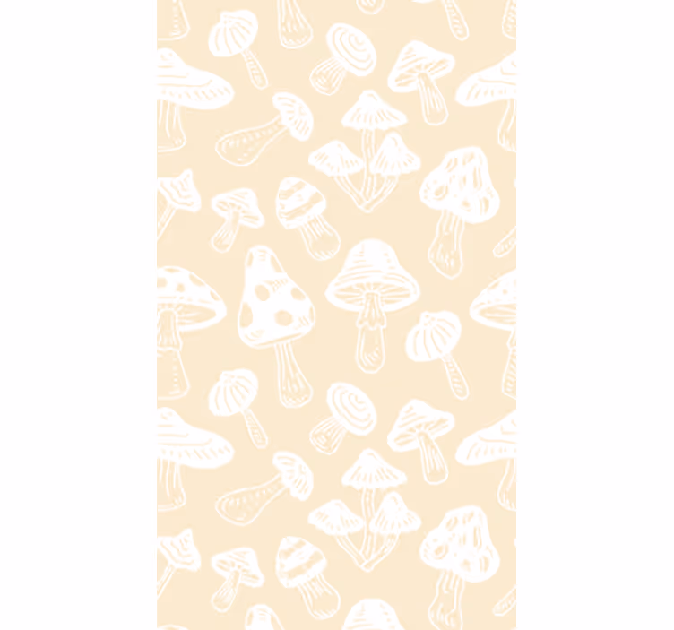 Eetkamer rolgordijn beige paddenstoelen designs - TenStickers