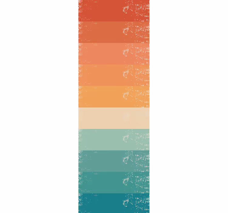 Eetkamer rolgordijn retro gestreepte regenboog - TenStickers