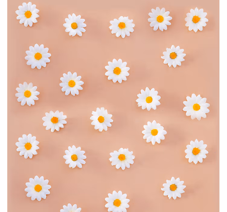 Eetkamer rolgordijn modern madeliefjespatroon - TenStickers