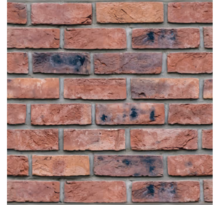 Eetkamer rolgordijn ongewone stenen muur - TenStickers